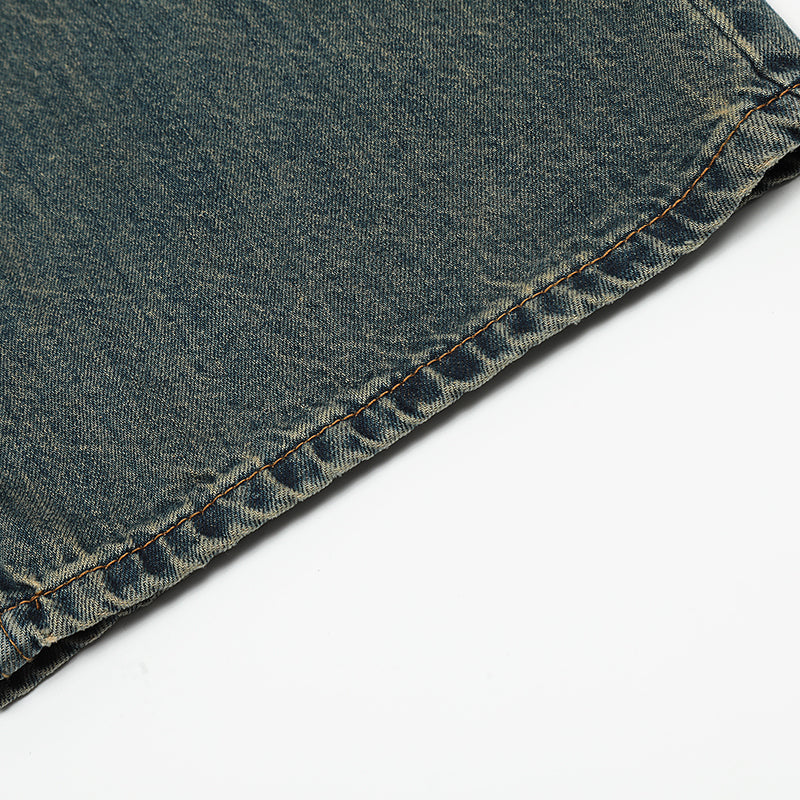 Dark Grey Straight-Leg Loose Jeans PinkLimes Trending Streetwear