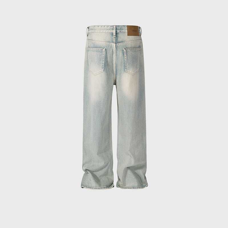 White Wash Loose Jeans PinkLimes Trending Streetwear
