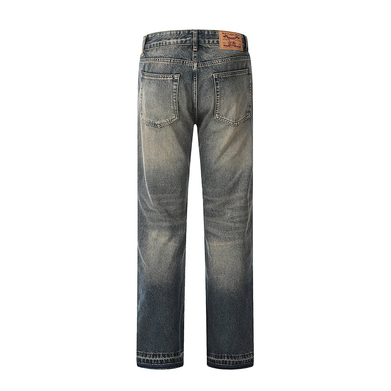 Distressed Straight-Leg Ripped Jeans PinkLimes Trending Streetwear