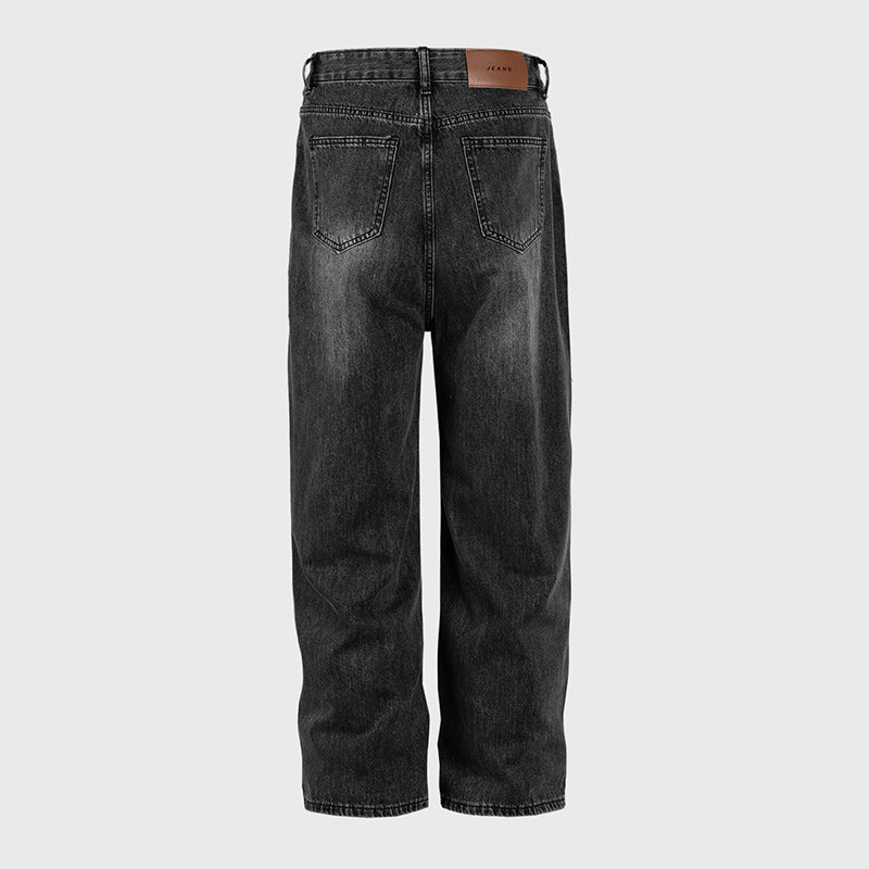 Grinding White Wash Black Grey Loose Jeans PinkLimes Trending Streetwear