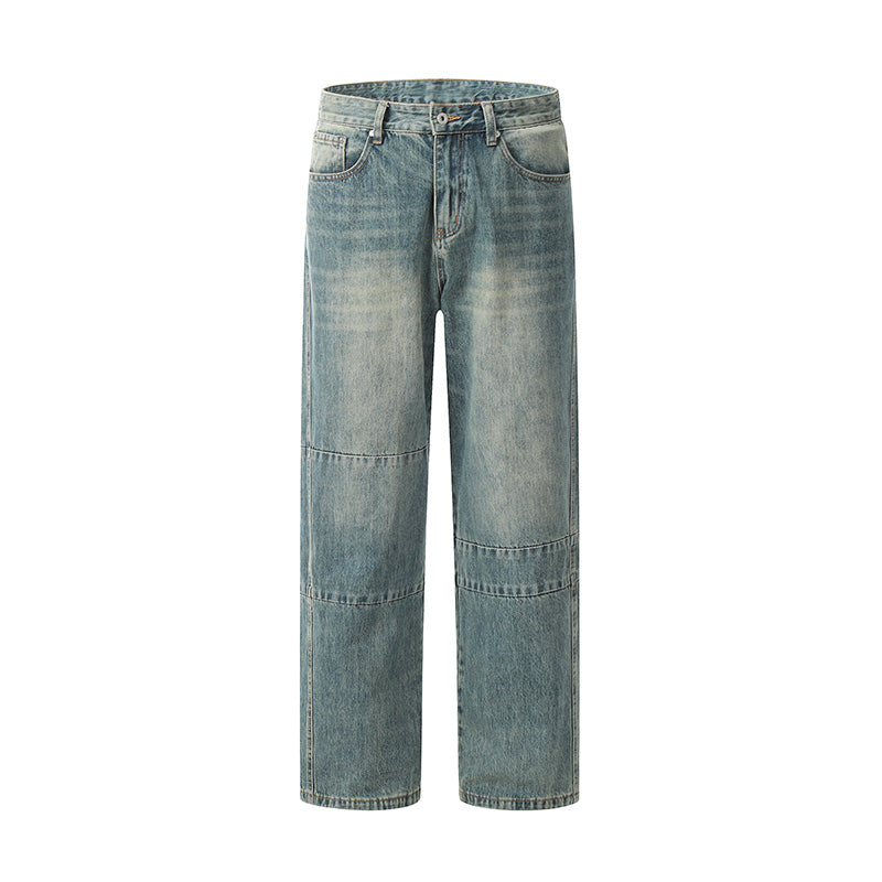 Pocket Blue Distressed Loose Fit Jeans Blue PinkLimes Trending Streetwear