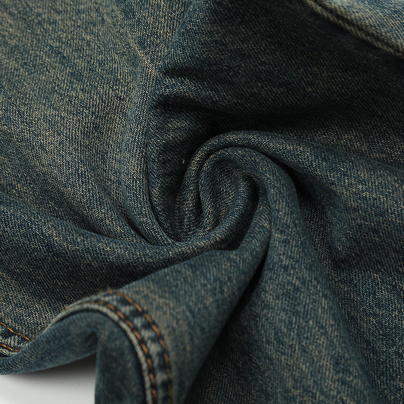 Dark Grey Straight-Leg Loose Jeans PinkLimes Trending Streetwear