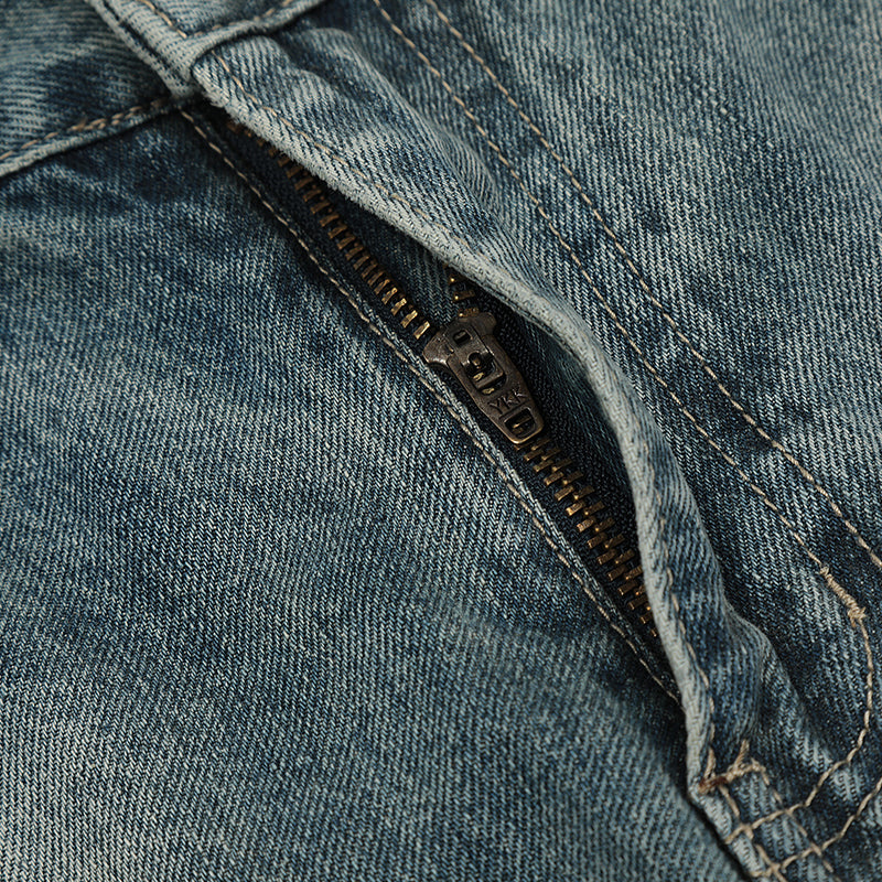 Spliced Pocket Denim Jeans PinkLimes Trending Streetwear