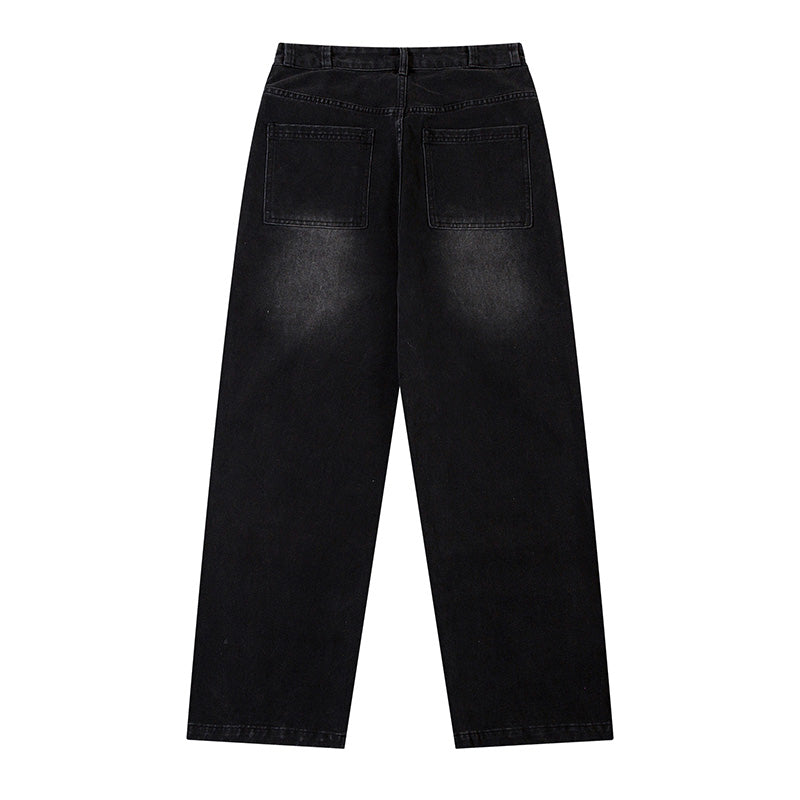 Side Webbing Denim Loose Pants PinkLimes Trending Streetwear