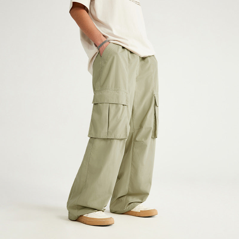 Rainproof Ming Line Wide Leg Cargo Pants PinkLimes Trending Streetwear