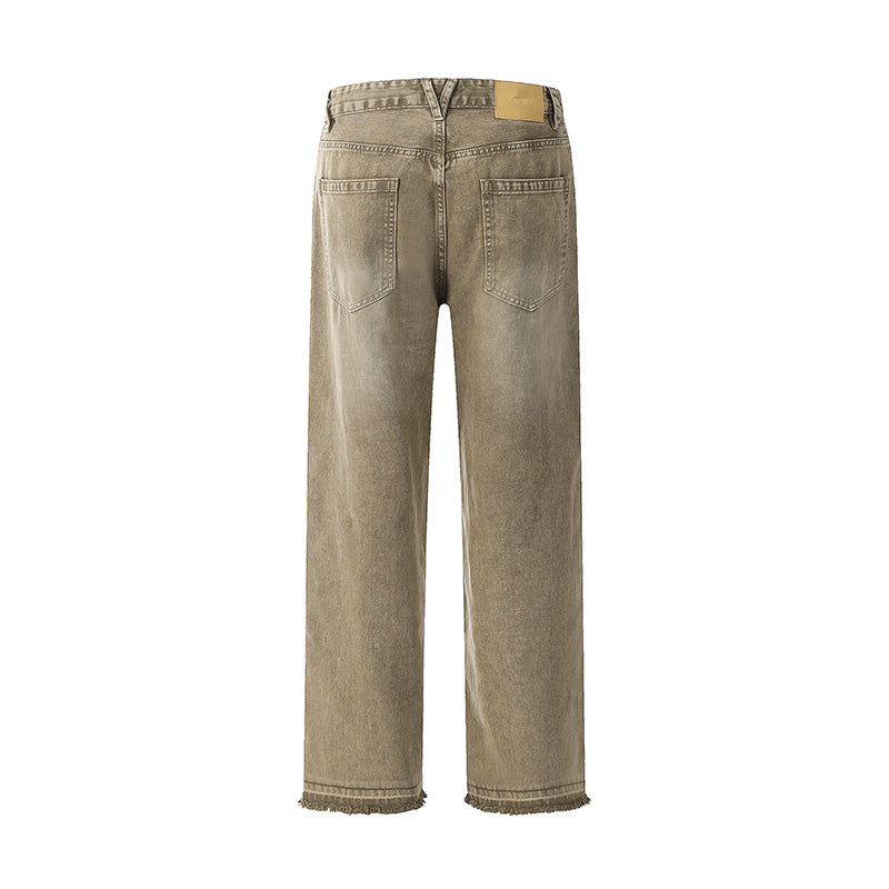 Baggy Brown Distressed Denim Jeans PinkLimes Trending Streetwear