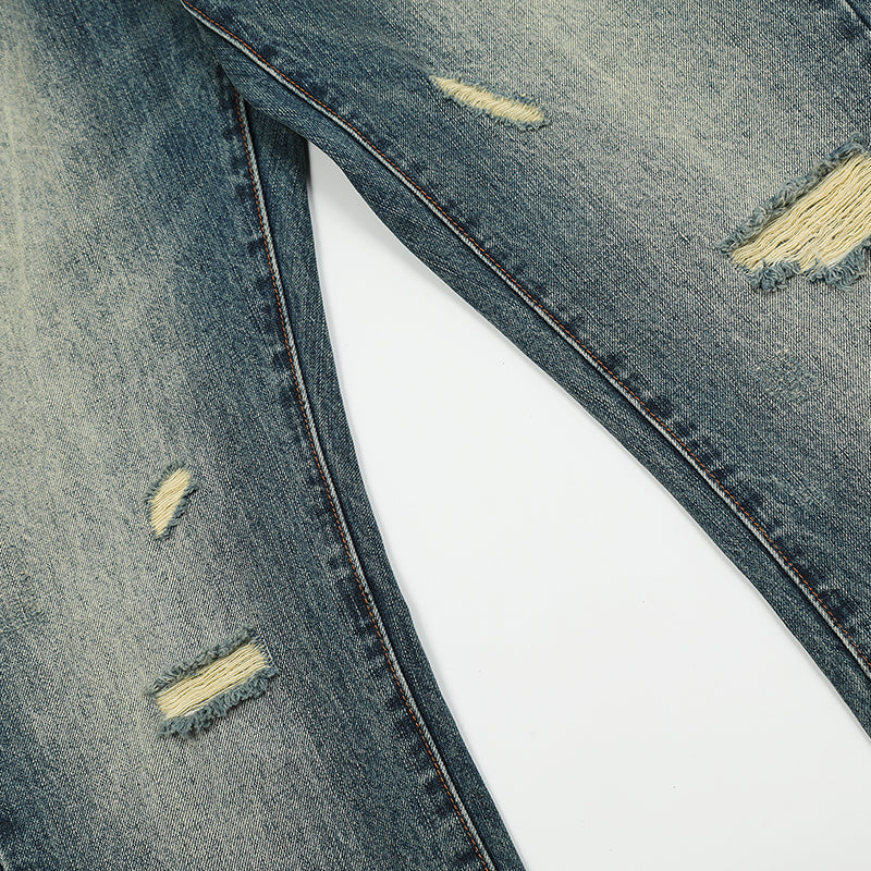 Ripped Blue Streetwear Jeans PinkLimes Trending Streetwear