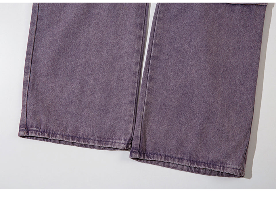 Basic Girl Flared Purple Jeans PinkLimes Trending Streetwear