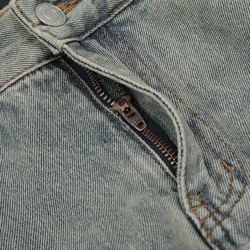 Washed Snap-Hem Straight Leg Jeans PinkLimes Trending Streetwear