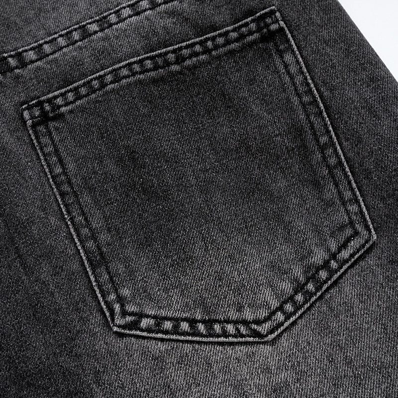 Black Washed Straight-Leg Jeans PinkLimes Trending Streetwear