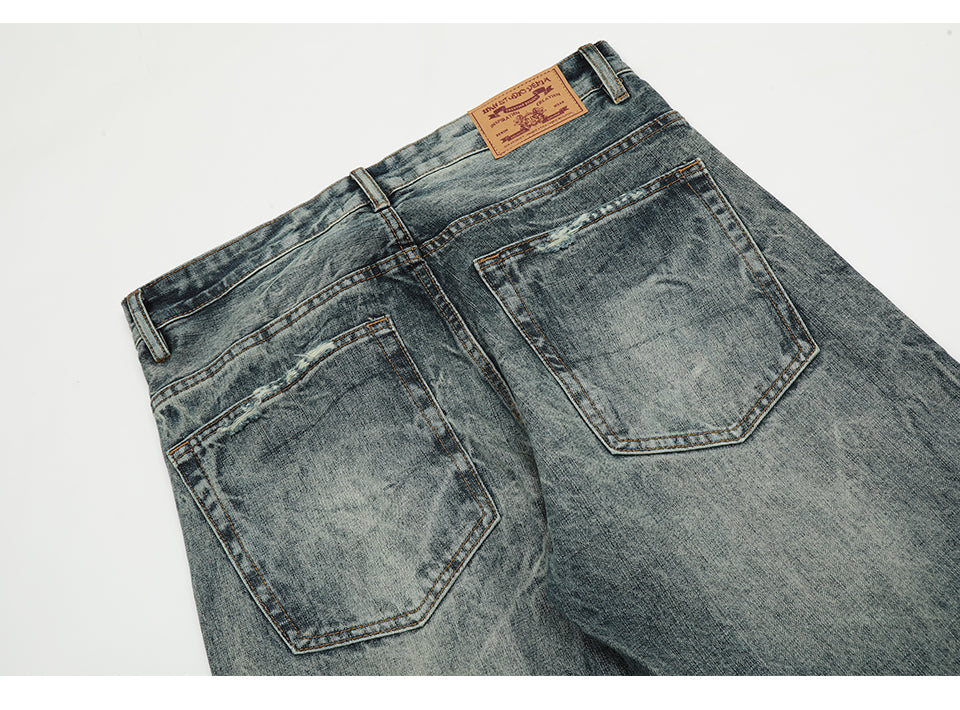 Ripped Blue Streetwear Denim Jeans PinkLimes Trending Streetwear