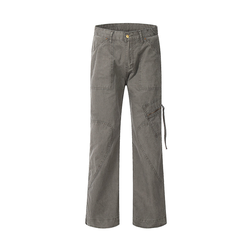 Patch Pocket Jeans Gray PinkLimes Trending Streetwear