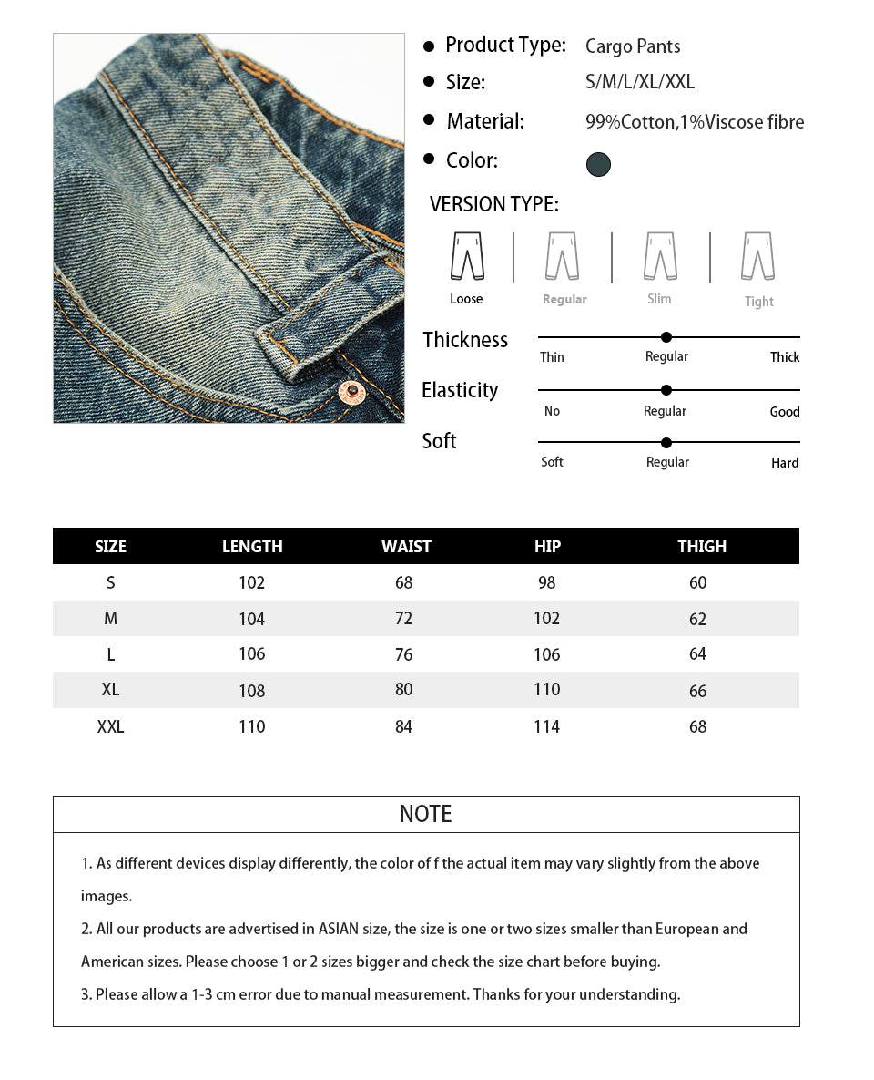 Pleated Washed Blue Denim Cargo Jeans PinkLimes Trending Streetwear