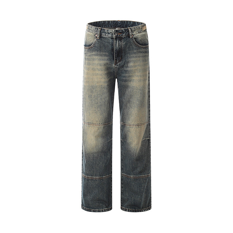 Baggy Distressed Denim Jeans Gray PinkLimes Trending Streetwear