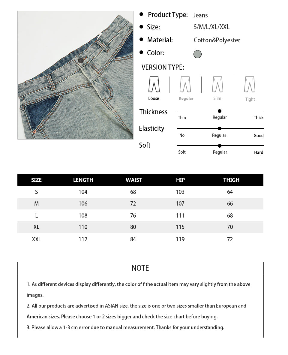 Blue Patchwork Jeans PinkLimes Trending Streetwear