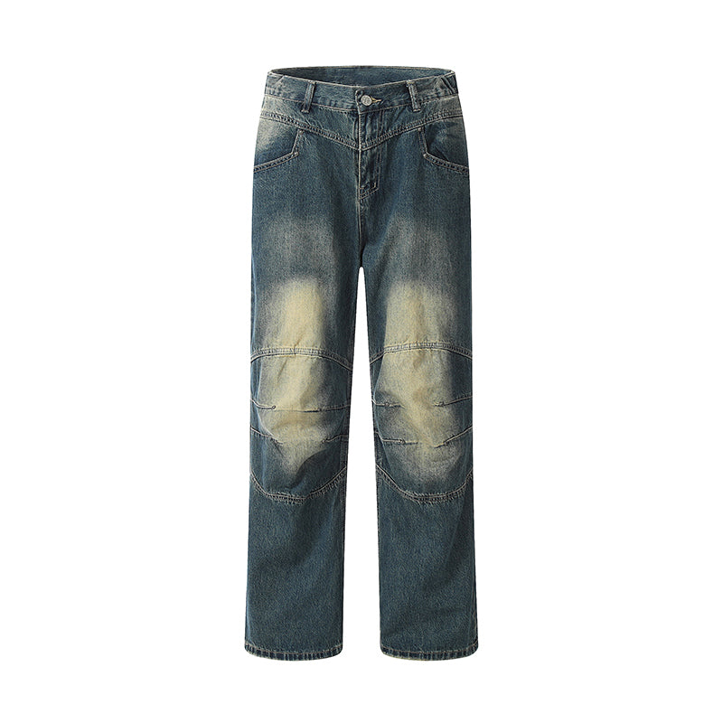 Patch Pocket Blue Streetwear Jeans Navy Blue PinkLimes Trending Streetwear
