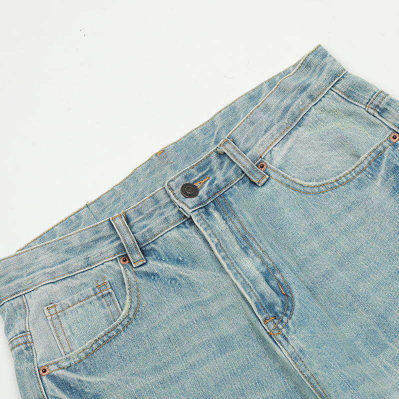 Ripped Blue Denim Streetwear Jeans PinkLimes Trending Streetwear