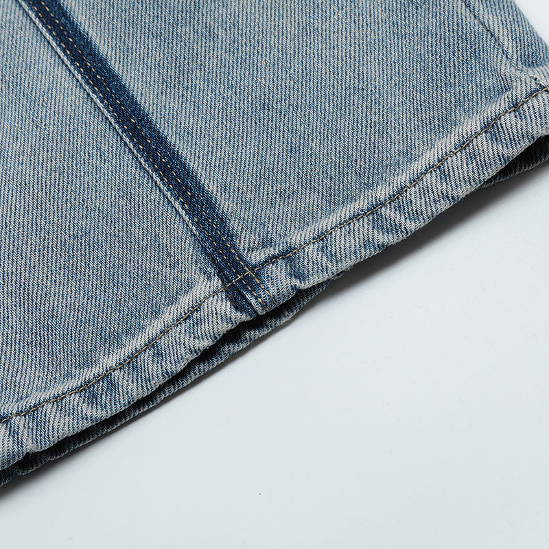 Striped Stitch Loose Streetwear Jeans PinkLimes Trending Streetwear
