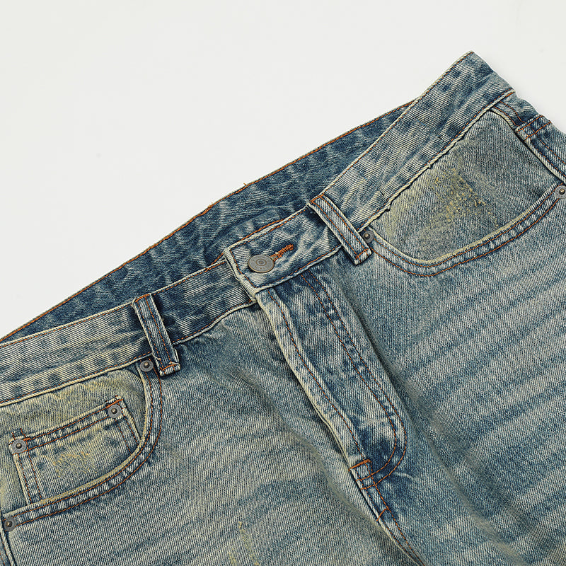 Flared Splash Ink Streetwear Jeans PinkLimes Trending Streetwear