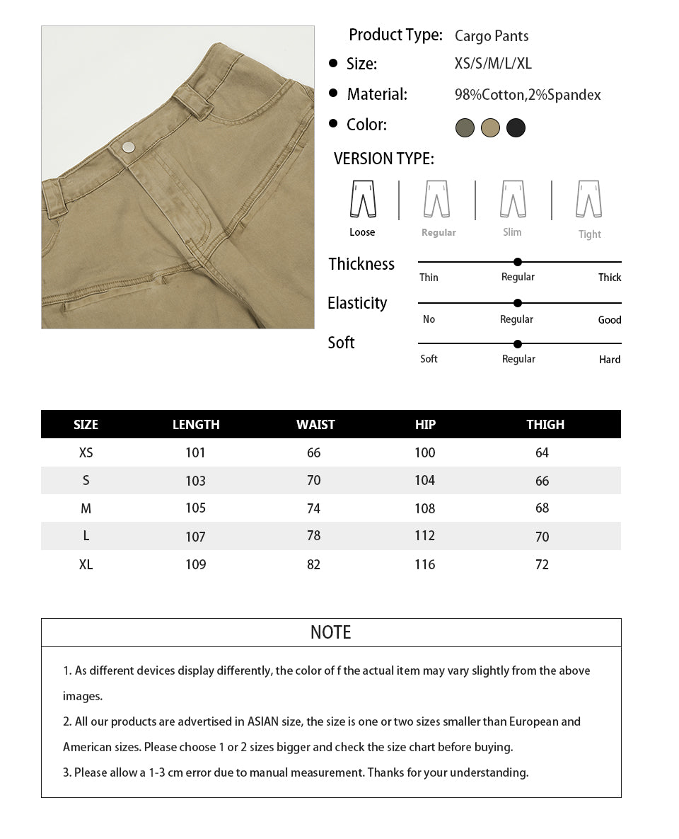 Basic Denim Cargo Pants PinkLimes Trending Streetwear