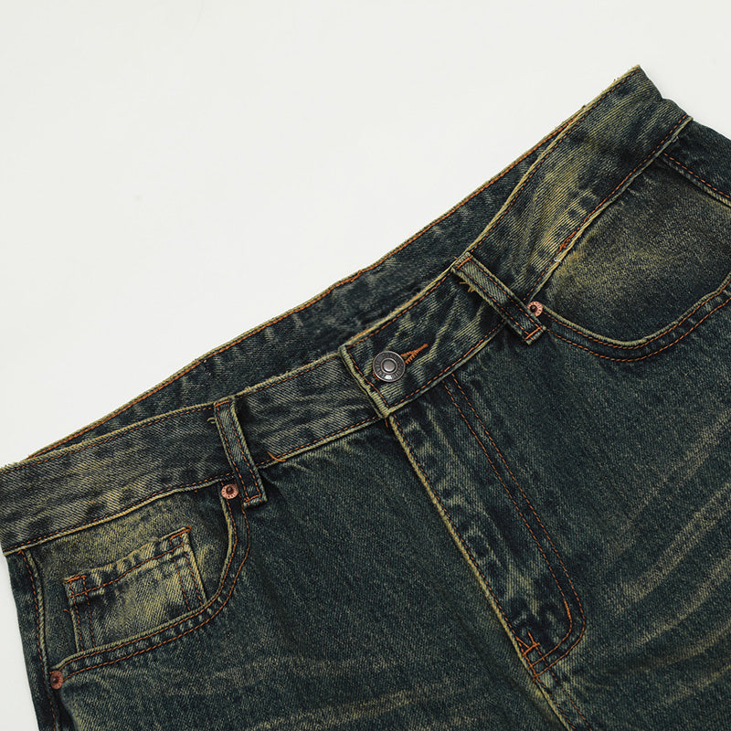 Patchwork Pocket Distressed Denim Jeans PinkLimes Trending Streetwear