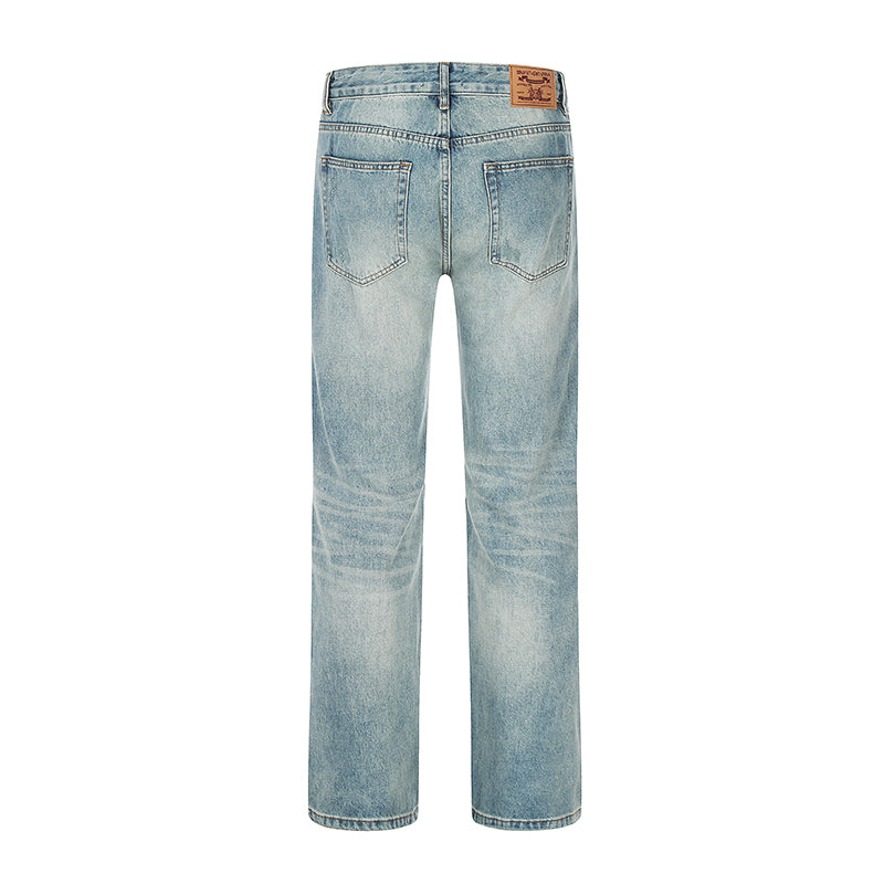 Straight-Leg Ripped Streetwear Jeans PinkLimes Trending Streetwear