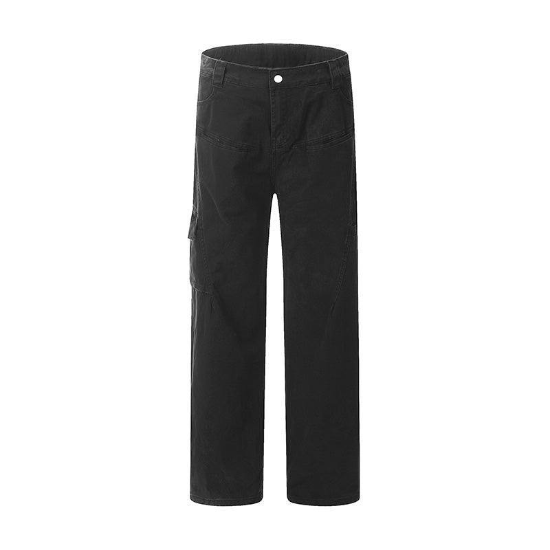 Basic Denim Cargo Pants Black PinkLimes Trending Streetwear