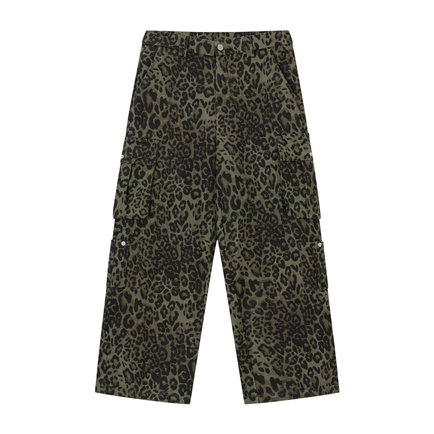 Leopard Print Cargo Pants Green PinkLimes Trending Streetwear