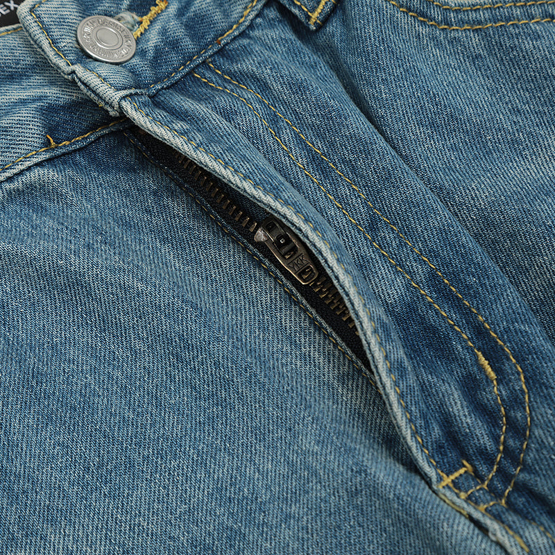 Straight-Leg Blue Denim Jeans PinkLimes Trending Streetwear