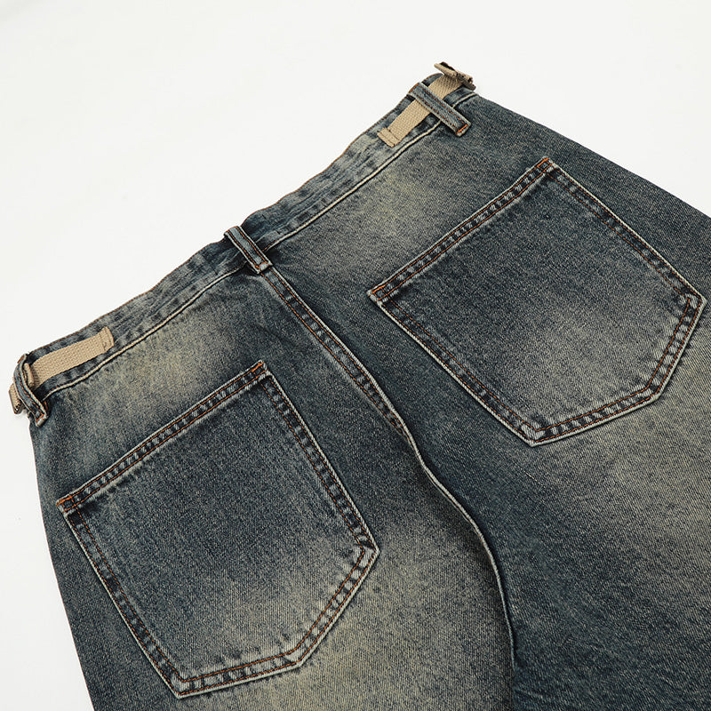 Baggy Distressed Denim Jeans PinkLimes Trending Streetwear