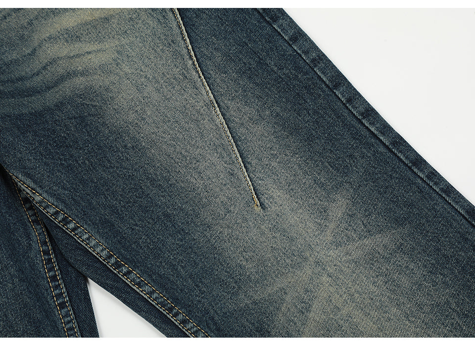 Flared Faded Blue Jeans PinkLimes Trending Streetwear