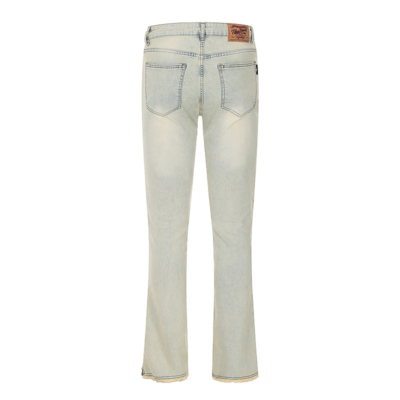 Light Washed Ripped Denim Jeans PinkLimes Trending Streetwear