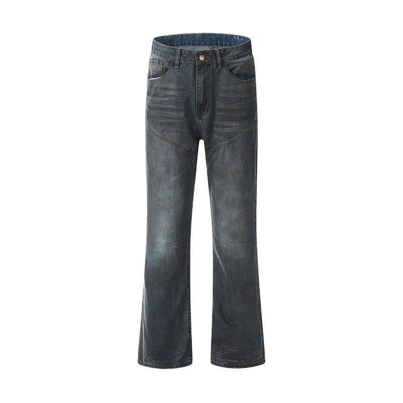 High Waist Distressed Flared Jeans Gray PinkLimes Trending Streetwear
