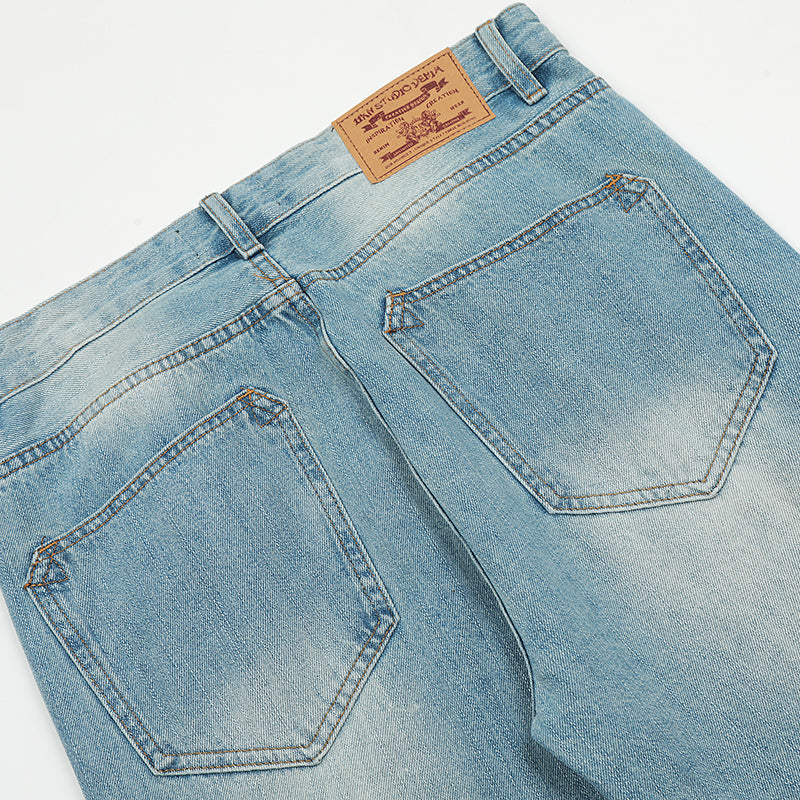 Cargo Blue Denim Streetwear Jeans PinkLimes Trending Streetwear