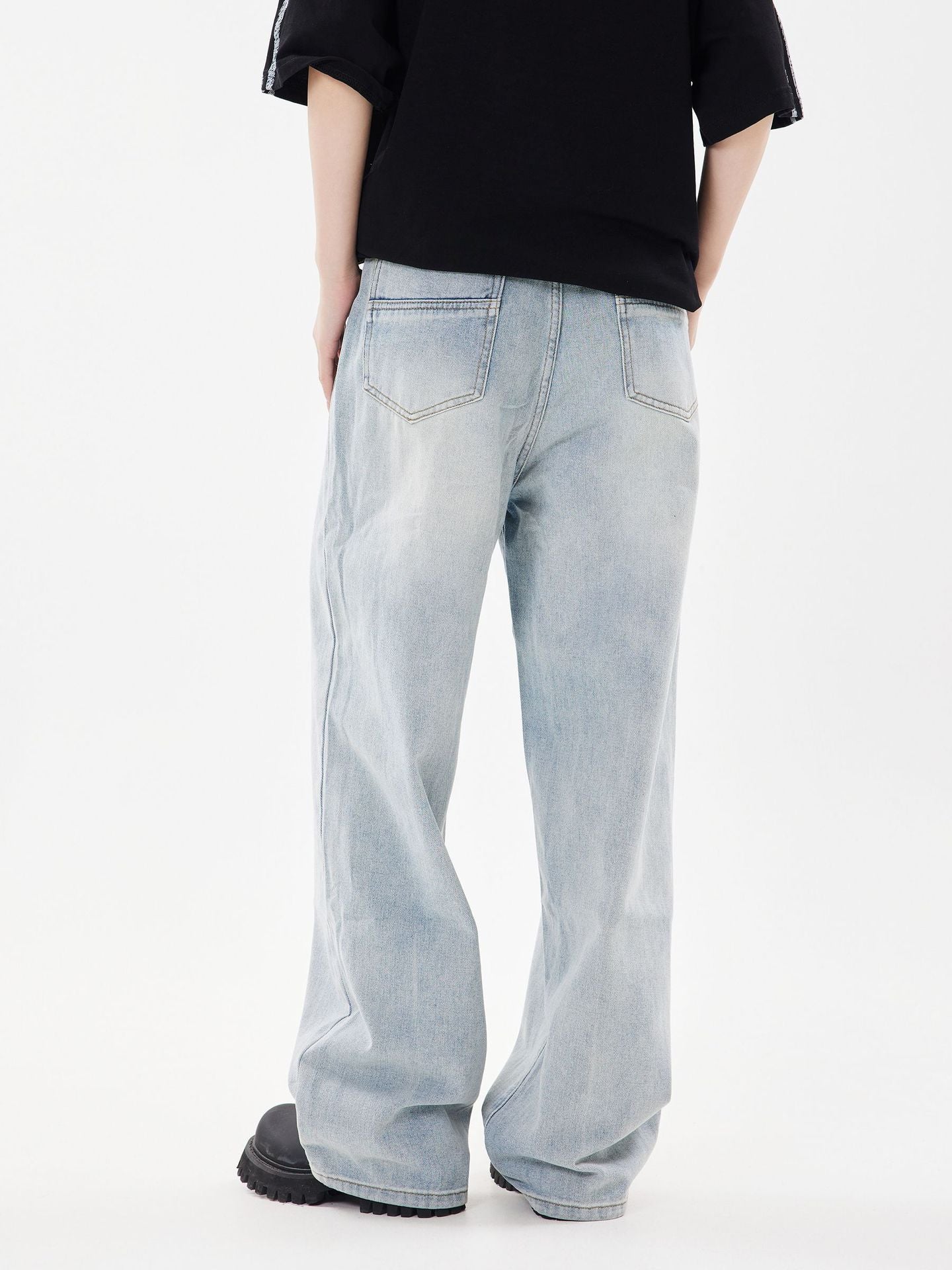 Backwards Vintage Washed Jeans PinkLimes Trending Streetwear