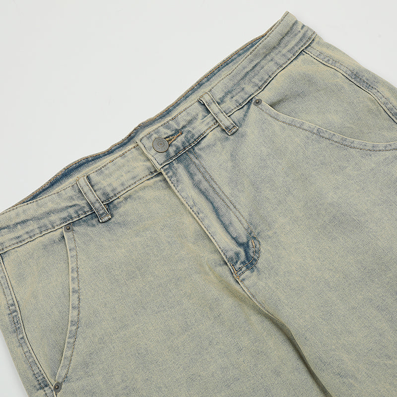 Khaki Washed Jeans PinkLimes Trending Streetwear