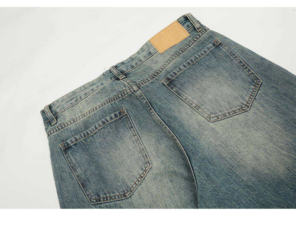 Pocket Blue Distressed Loose Fit Jeans PinkLimes Trending Streetwear