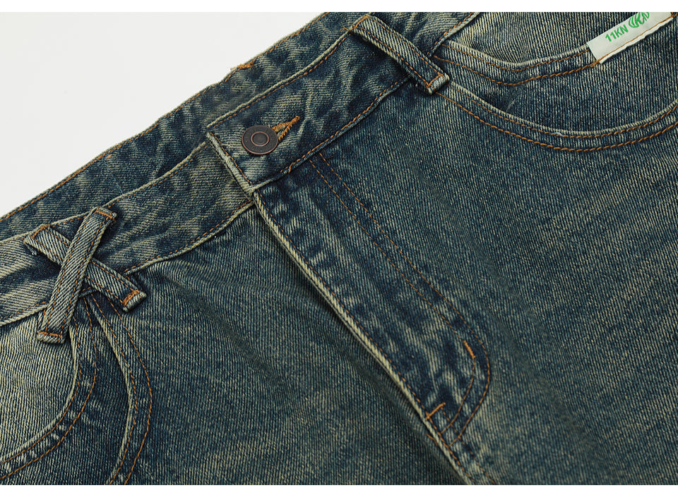 Ripped Blue Denim Jeans PinkLimes Trending Streetwear