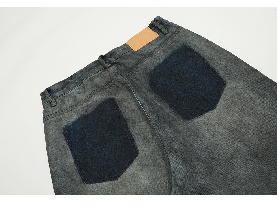 Distressed Loose Dark Blue Denim Jeans PinkLimes Trending Streetwear