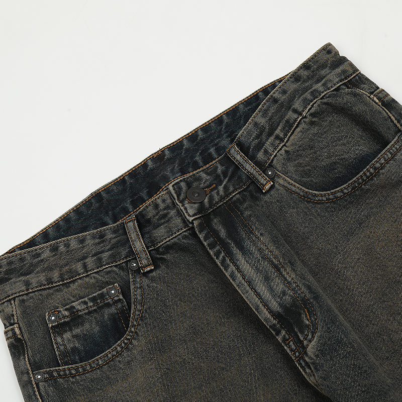 Loose Fit Distressed Straight-Leg Jeans PinkLimes Trending Streetwear