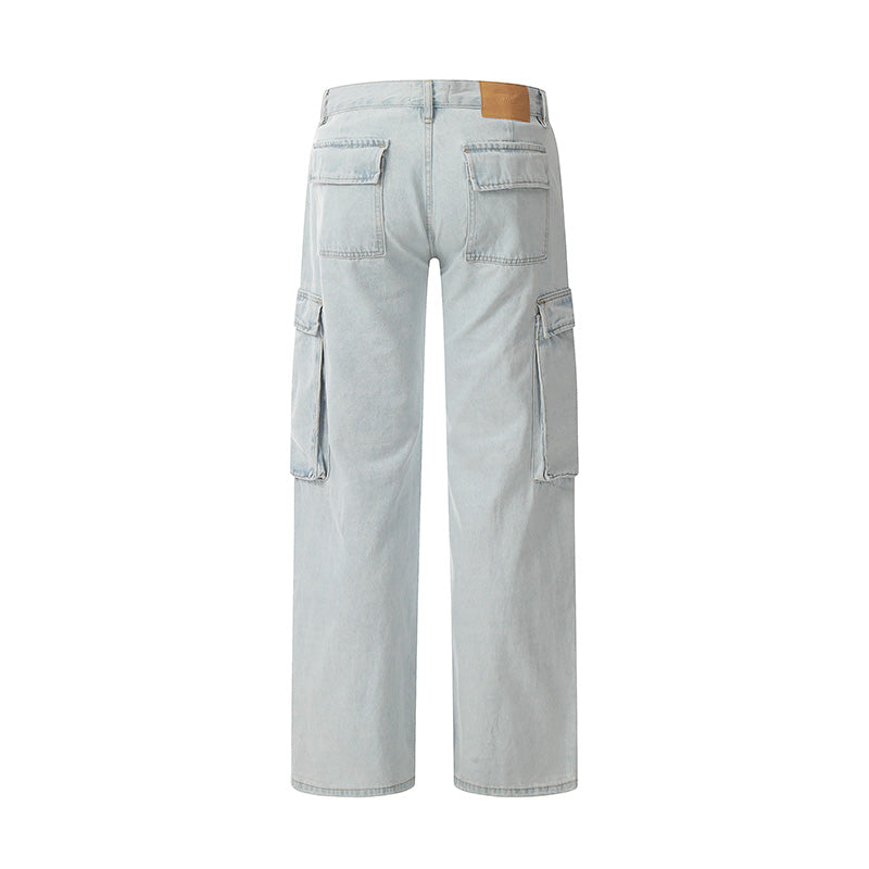 Baggy Light Blue Distressed Denim Jeans PinkLimes Trending Streetwear