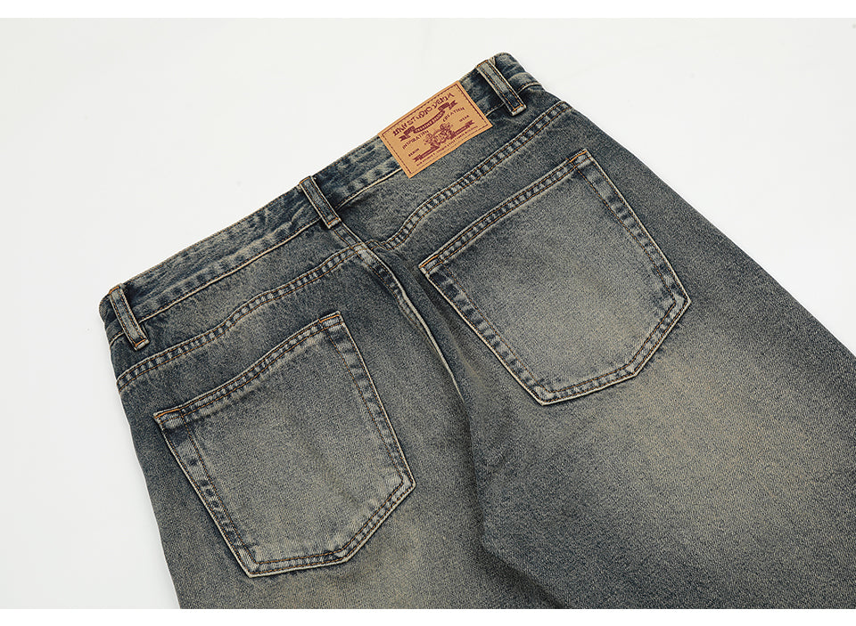Distressed Straight-Leg Ripped Jeans PinkLimes Trending Streetwear