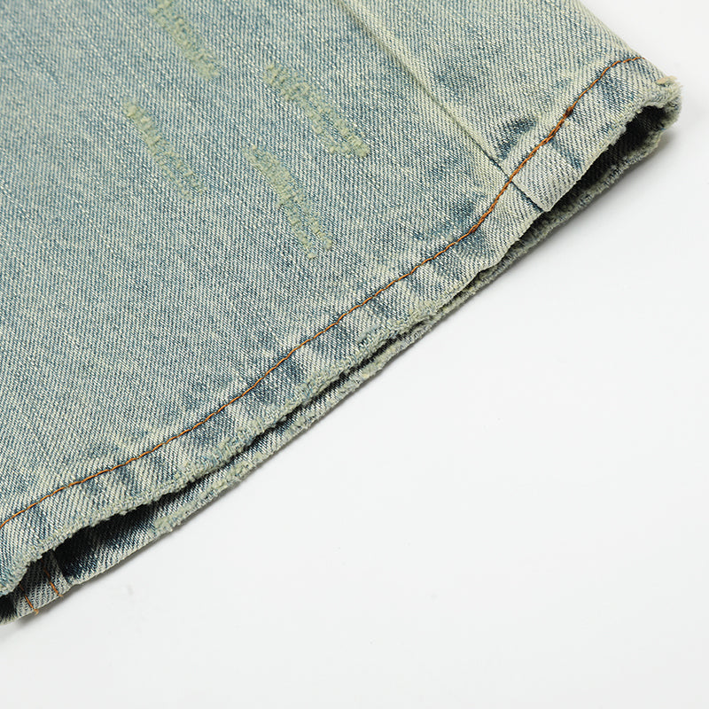 Distressed Fade Flare Jeans – Acid Light Wash PinkLimes Trending Streetwear