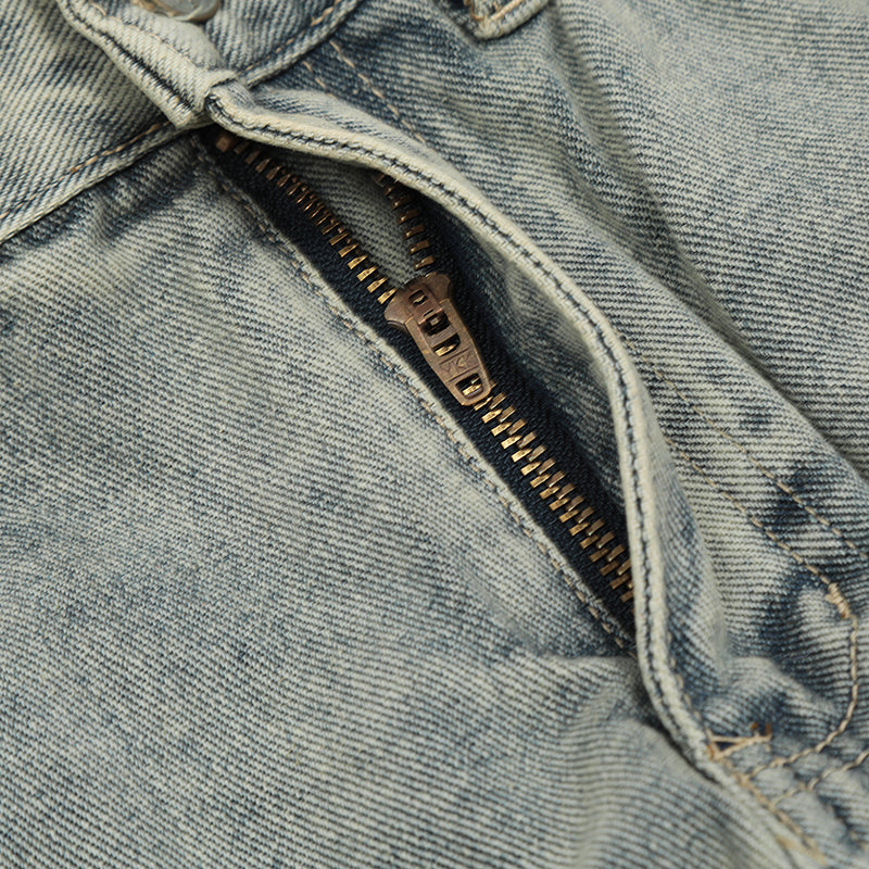 Washed Retro Denim Jeans PinkLimes Trending Streetwear
