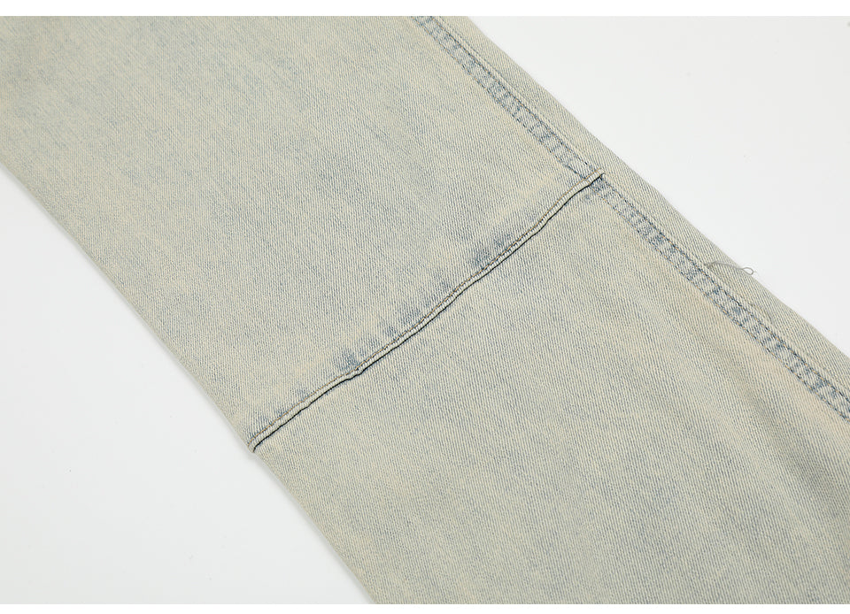 Flared Zip Denim Jeans PinkLimes Trending Streetwear