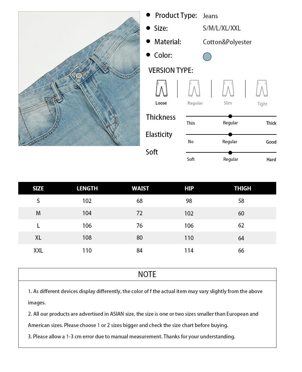 Cargo Blue Denim Streetwear Jeans PinkLimes Trending Streetwear