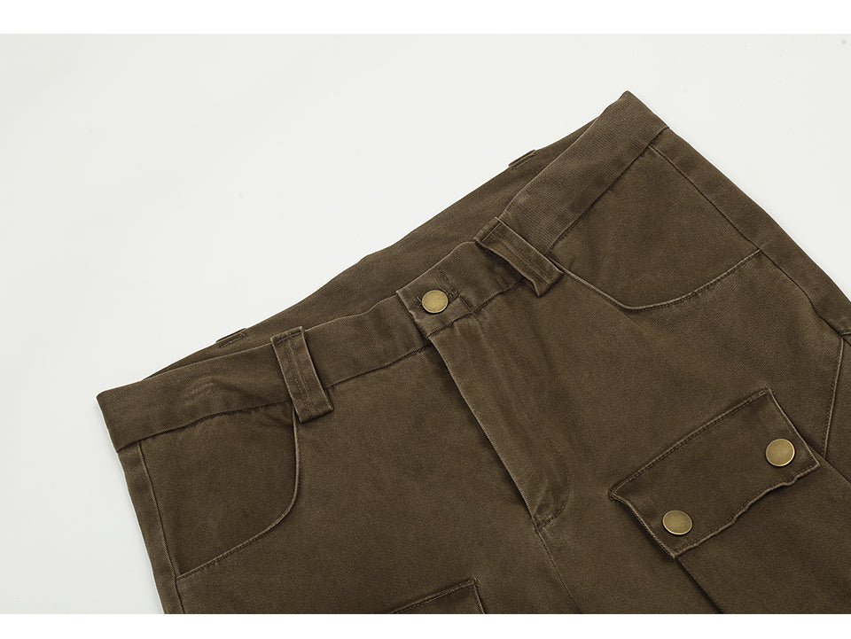 Flared Brown Denim Jeans PinkLimes Trending Streetwear