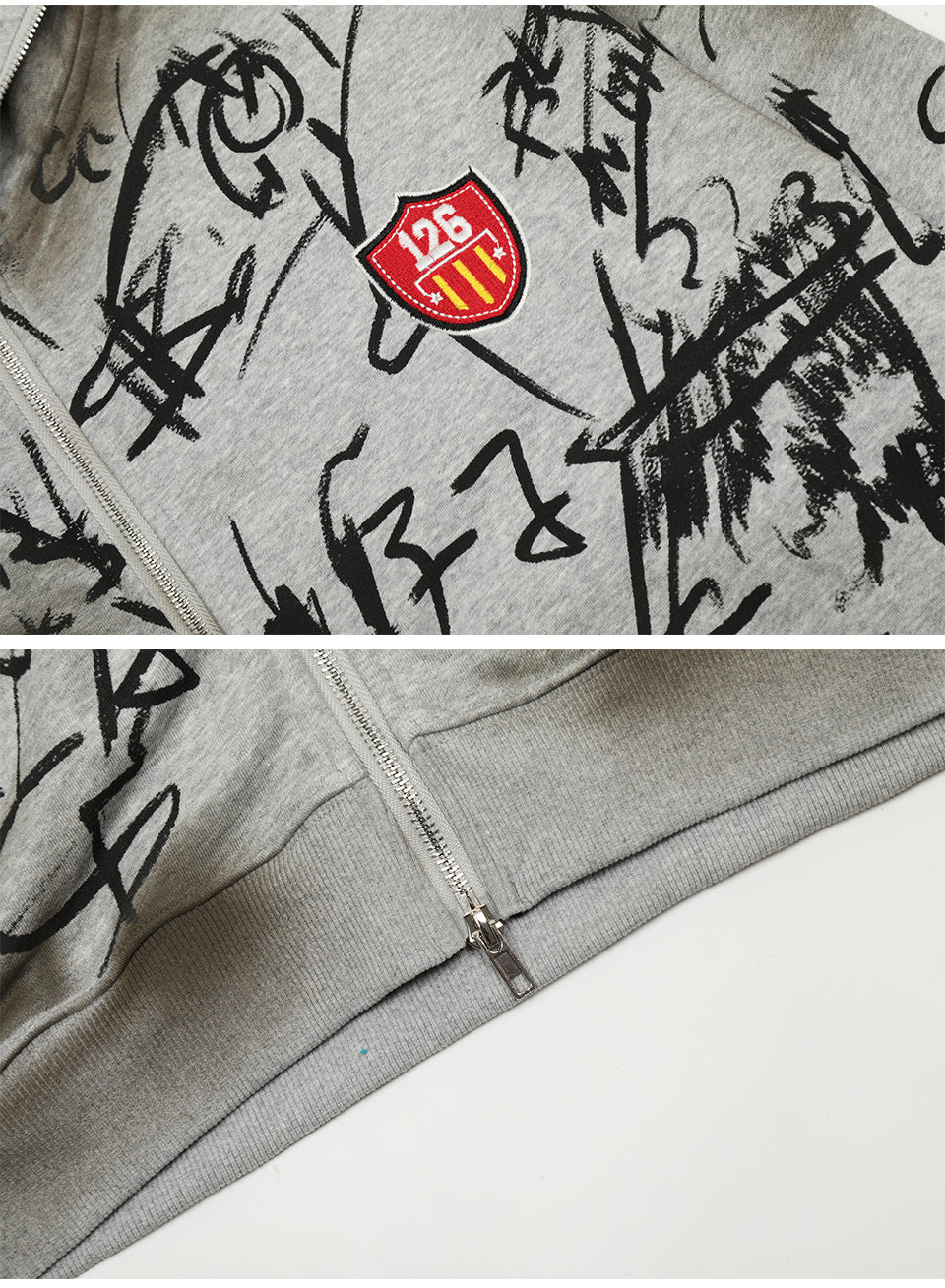 126 Zip-Up Hoodie Shirts & Tops PinkLimes Trending Streetwear