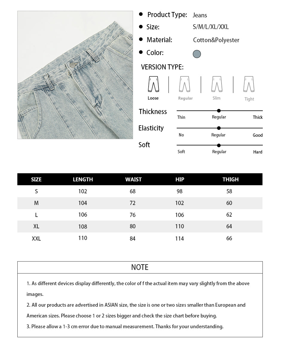 Spliced Light Blue Denim Jeans PinkLimes Trending Streetwear