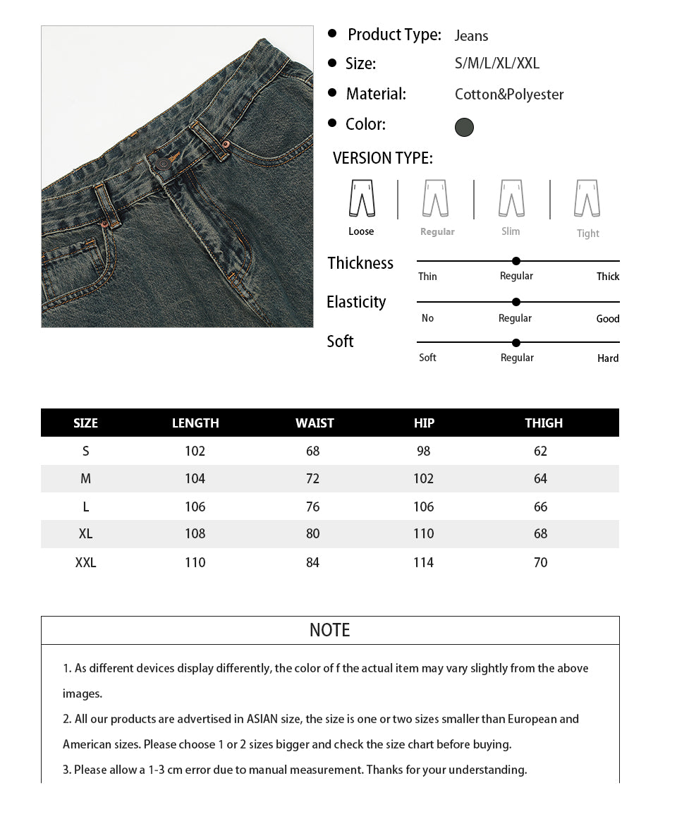Dark Grey Straight-Leg Loose Jeans PinkLimes Trending Streetwear